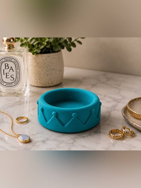 Iseo Dolce Signorina Other - Iseo Dolce Signorina Turquoise Rubber Trinket Dish | Jewelry Catchall